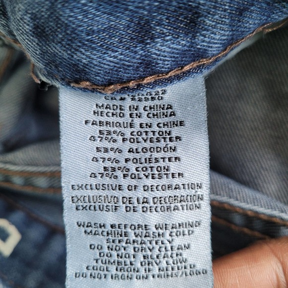 DKNY Boys Youth Medium Wash Blue Straight Leg Denim Jeans Size 18 - Picture 7 of 7